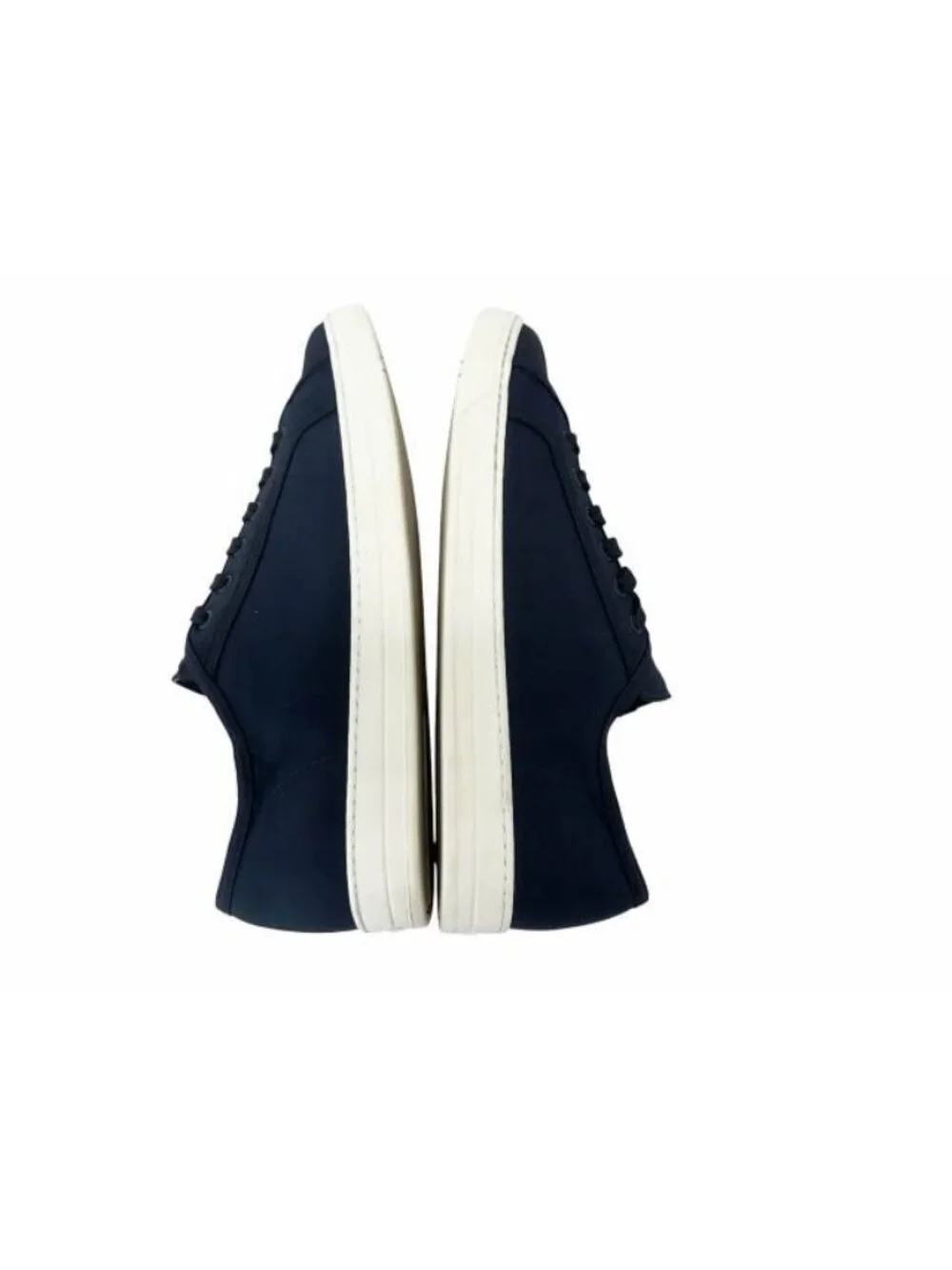 Prada Canvas Sneaker Low Cut Sneakers Navy 8.5
